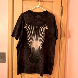 Smithsonian Zebra Face T-Shirt Crew Neck Size XL